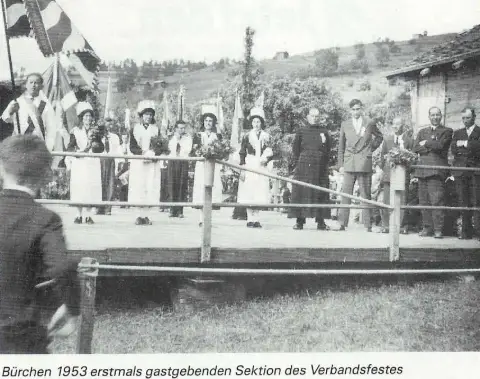 Oberwalliser Tambouren- und Pfeiferfest in Bürchen 1953, Foto 2