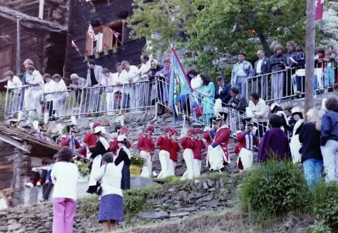 Oberwalliser Tambouren- und Pfeiferfest in Törbel 1986, Foto 5