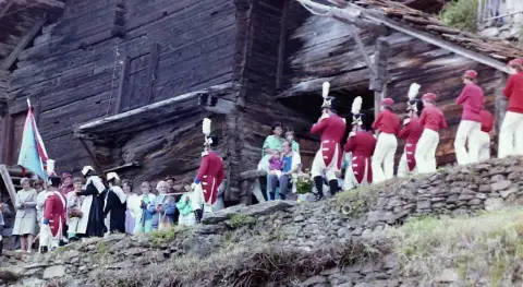 Oberwalliser Tambouren- und Pfeiferfest in Törbel 1986, Foto 6
